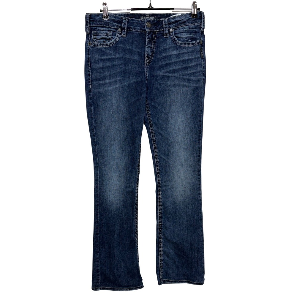 Silver Jeans Womens Fits 31x31 Tag 31x33 Blue Slim Boot Suki High Super Stretch‎